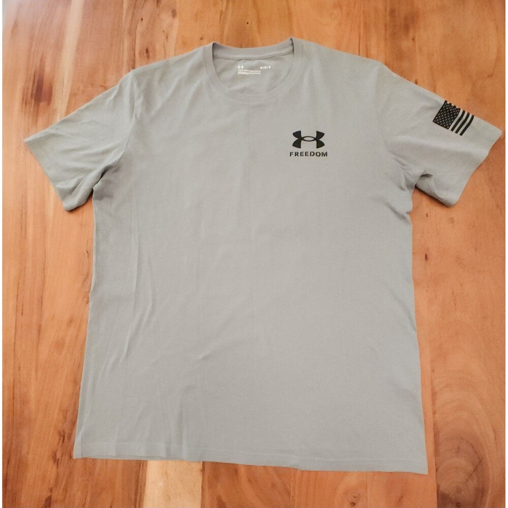 Under Armour Freedom Graphic T-Shirt Sage Green Men's Size Medium EUC